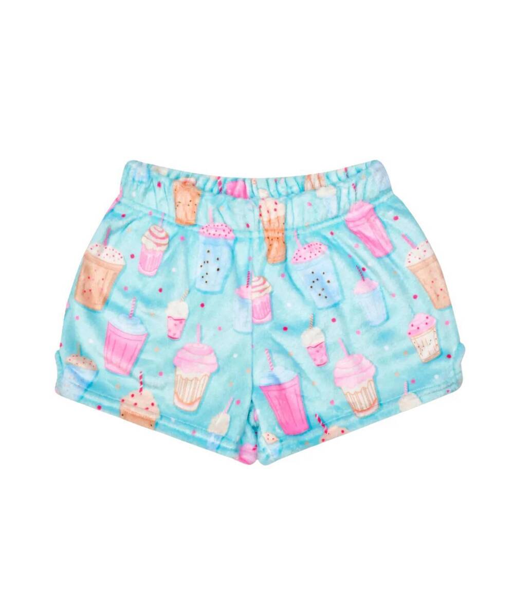 NEW ISCREAM girls milkshake plush shorts in multi